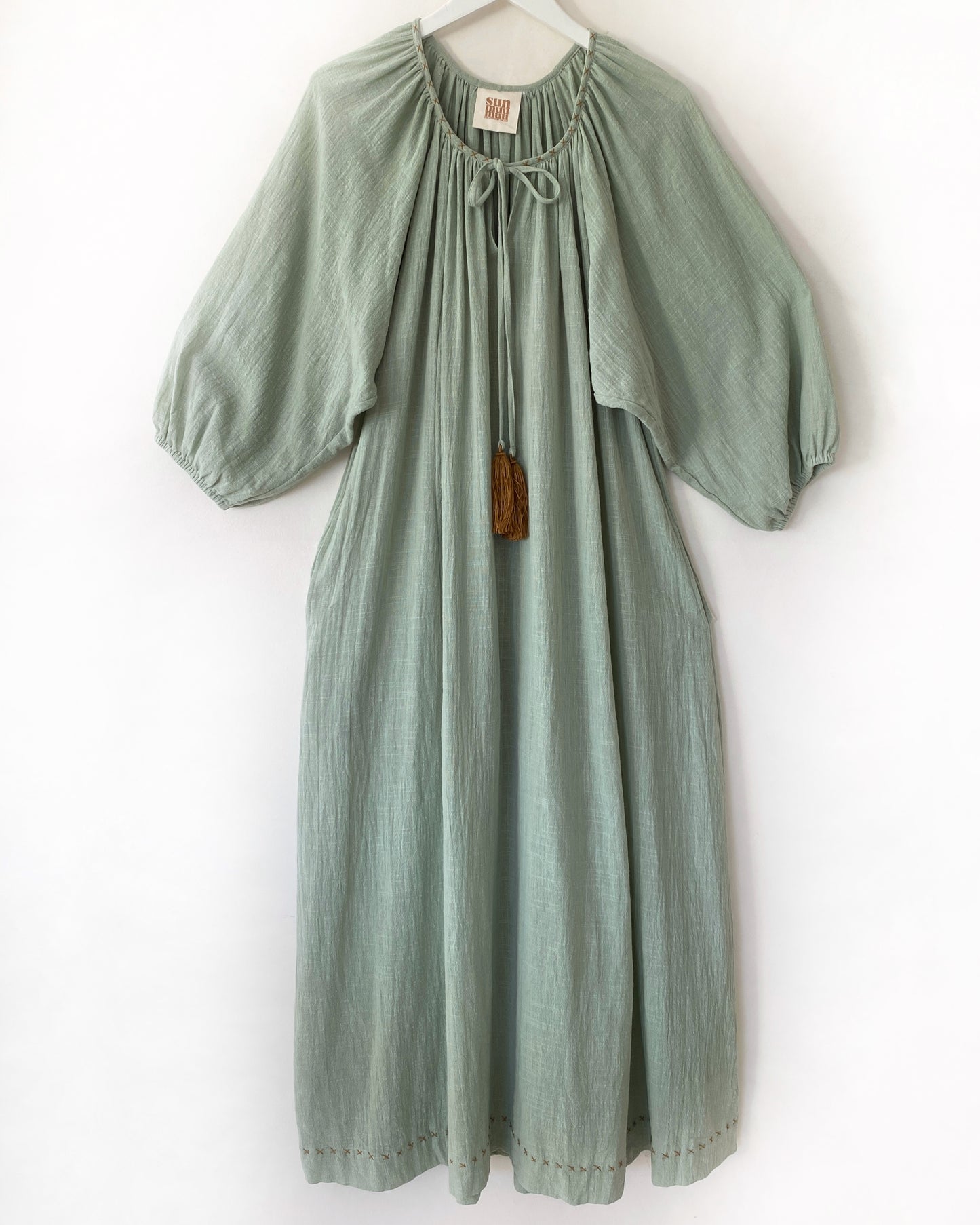 The Stromboli Kaftan in Pistachio