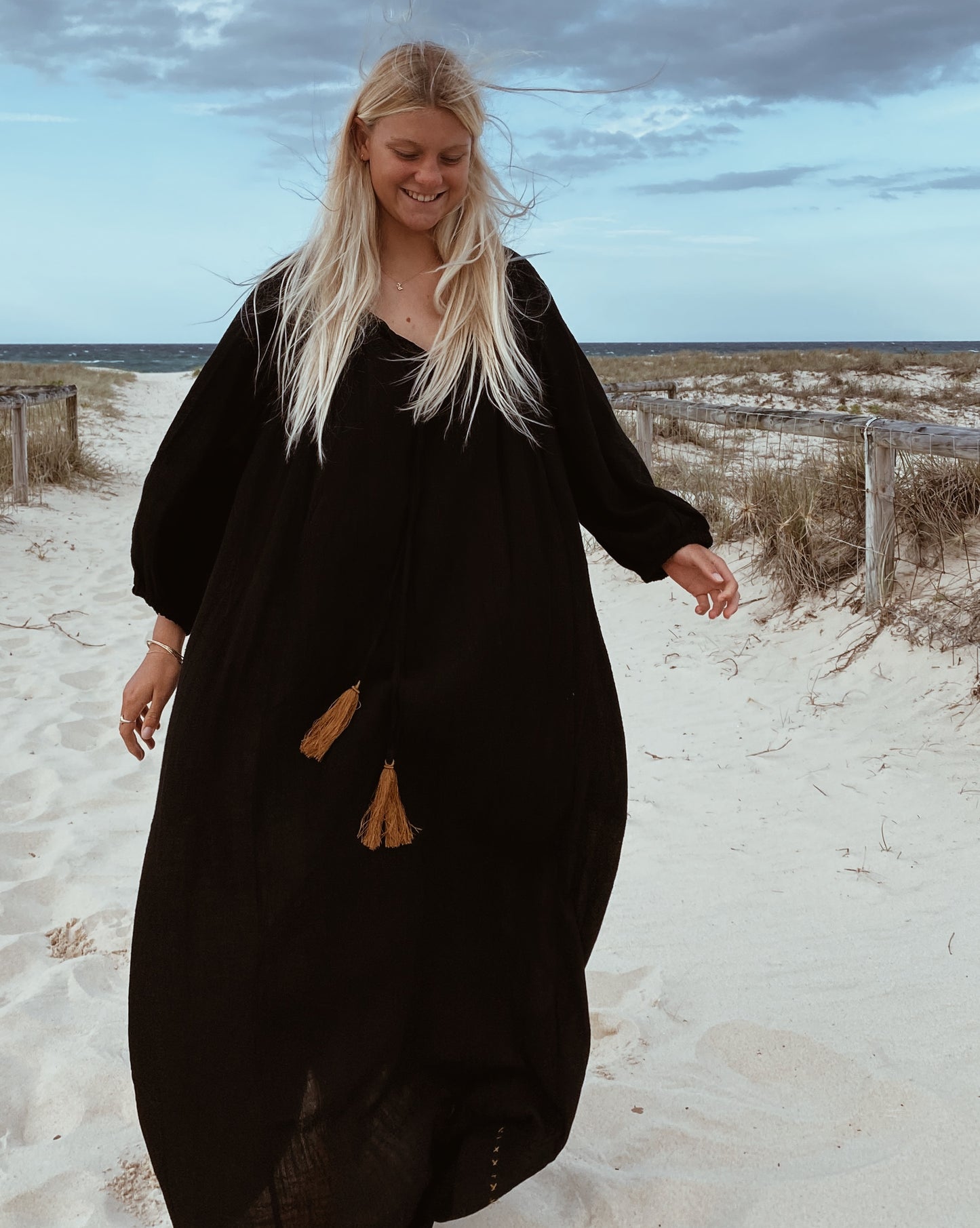 The Stromboli Kaftan in Black