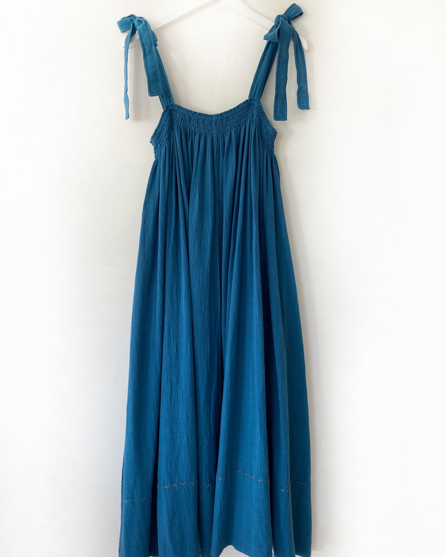 The Mallorca Sundress in Teal Blue