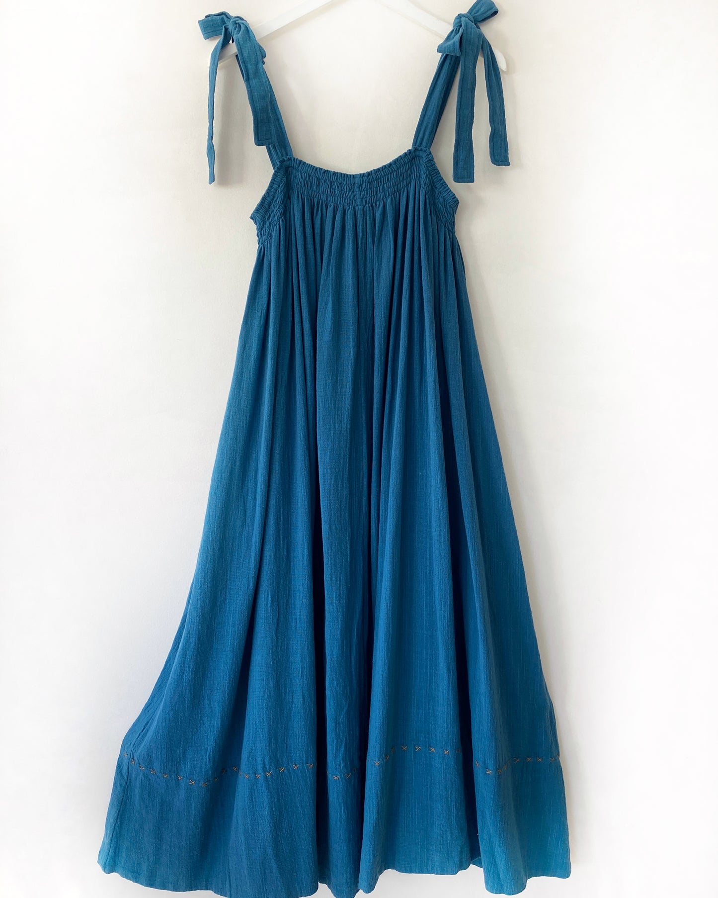 The Mallorca Sundress in Teal Blue